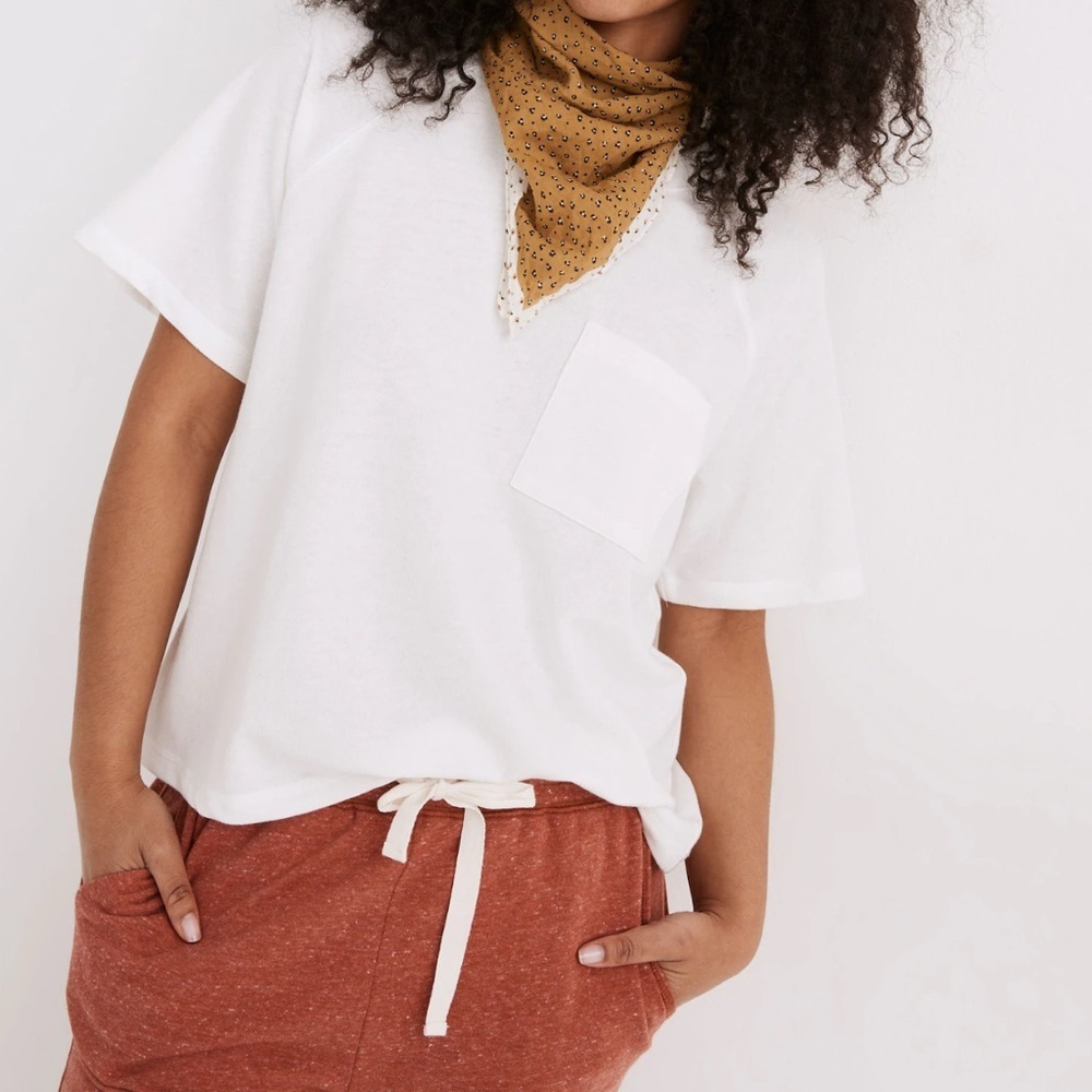 Madewell Heather Lighthouse Skyterry Raglan Tee Small